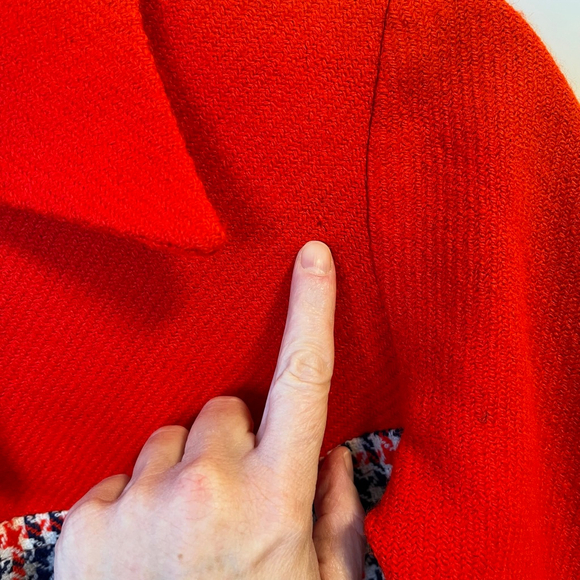 Vintage 1960s Mod Wool Dress Junior 9 Red Houndstooth The Young Look - Picture 14 of 16